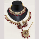 FS Collection Elegant Crystal Stone And Beads Necklace Set