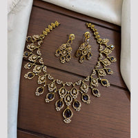 FS Collection Sparkling American Diamond Jewellery Set for Women
