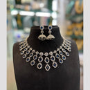 FS Collection Sparkling American Diamond Jewellery Set for Women