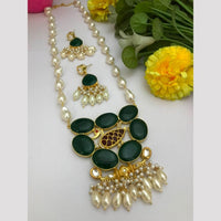 FS Collection Pota Stone And Mother Of Pearls Long Necklace Set