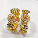 FS Collection Traditional Pota Stone Openable Bangles Set