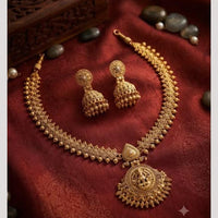FS Collection Classic Pota Stone Temple Necklace Set