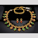 FS Collection Classic Pota Stone Temple Necklace Set