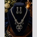 FS Collection Dazzling American Diamond And Austrian Stone Necklace Set