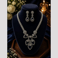 FS Collection Dazzling American Diamond And Austrian Stone Necklace Set