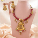 FS Collection Classic Pota Stone And Pearl Necklace Set
