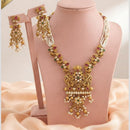 FS Collection Classic Pota Stone And Pearl Necklace Set