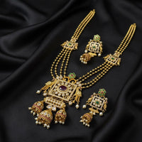 FS Collection Classic Pota Stone And Pearl Necklace Set