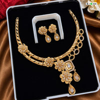 FS Collection Dazzling American Diamond And Austrian Stone Necklace Set