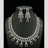 FS Collection Dazzling American Diamond And Austrian Stone Necklace Set