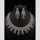 FS Collection Dazzling American Diamond And Austrian Stone Necklace Set