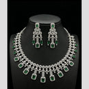 FS Collection Dazzling American Diamond And Austrian Stone Necklace Set