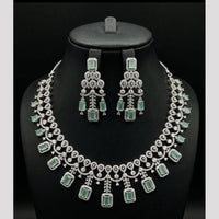FS Collection Dazzling American Diamond And Austrian Stone Necklace Set