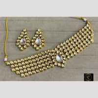 FS Collection Classic Kundan Stone Choker Necklace Set