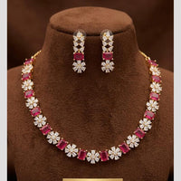 FS Collection Dazzling American Diamond Necklace Set