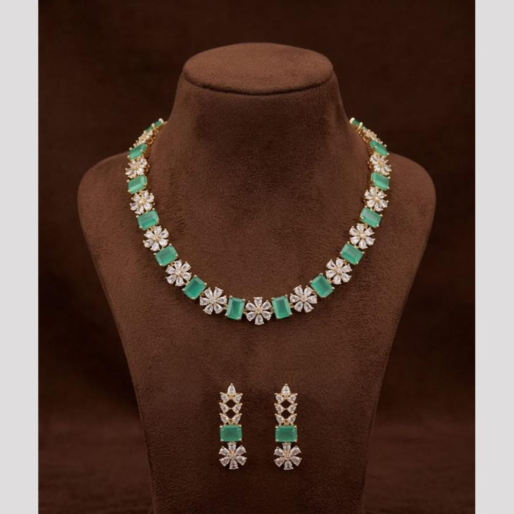 FS Collection Dazzling American Diamond Necklace Set