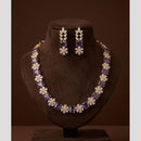 FS Collection Dazzling American Diamond Necklace Set