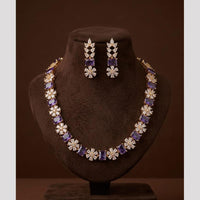 FS Collection Dazzling American Diamond Necklace Set