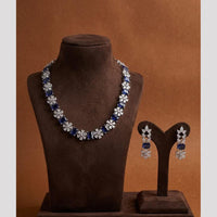 FS Collection Dazzling American Diamond Necklace Set