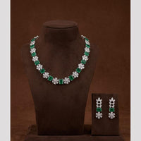 FS Collection Dazzling American Diamond Necklace Set