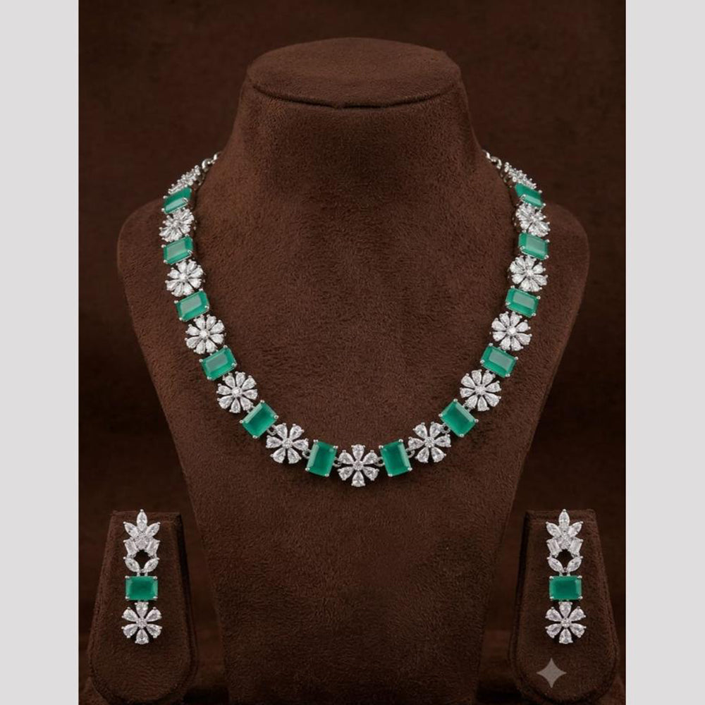 FS Collection Dazzling American Diamond Necklace Set