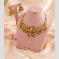 FS Collection Classic Pota Stone And Pearl Choker Necklace Set