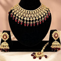 FS Collection Classic Pota Stone And Beaded Necklace Set