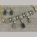 FS Collection Classic Pota Stone And Beaded Choker Necklace Set
