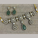 FS Collection Classic Pota Stone And Beaded Choker Necklace Set
