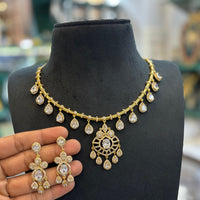 FS Collection Designer American Diamond Occasion Wear Necklace Set