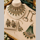 FS Collection Austrian Stone And Pearl Bridal Ensemble Choker Necklace Set