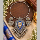 FS Collection 2 Tone Plated Pota Stone And Pearl Necklace Set 