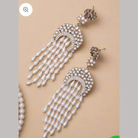 FS Collection Kundan Stone And Beads Designer Dangler Earrings