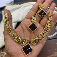 FS Collection Graceful American Diamond Necklace Set for for Special Occasions