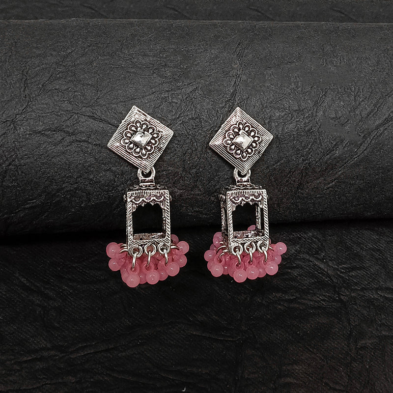 Bhavi Jewels Oxidised Plated Jhumki Earrings