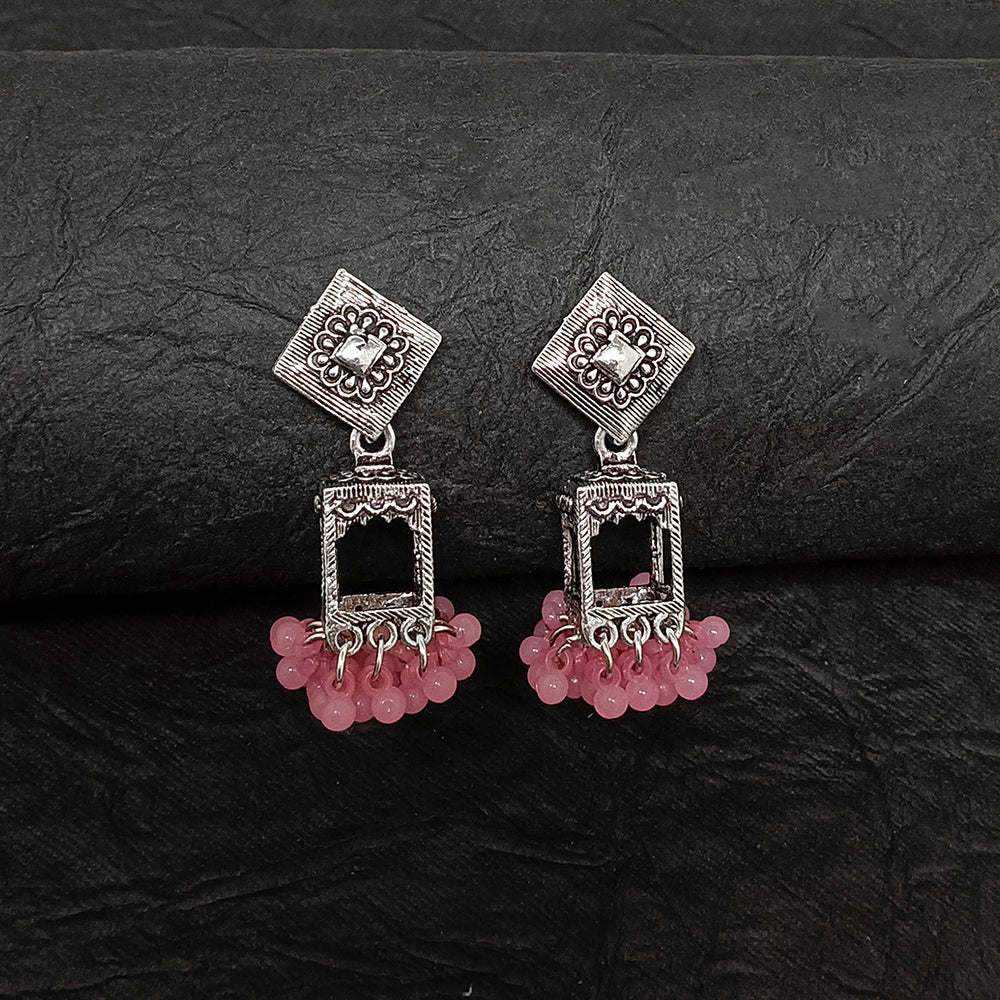 Darshana Jewels Oxidised Plated Jhumki Earrings