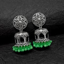 Darshana Jewels Oxidised Plated Jhumki Earrings