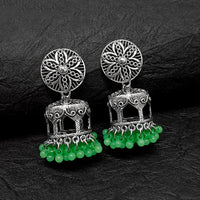 Darshana Jewels Oxidised Plated Jhumki Earrings