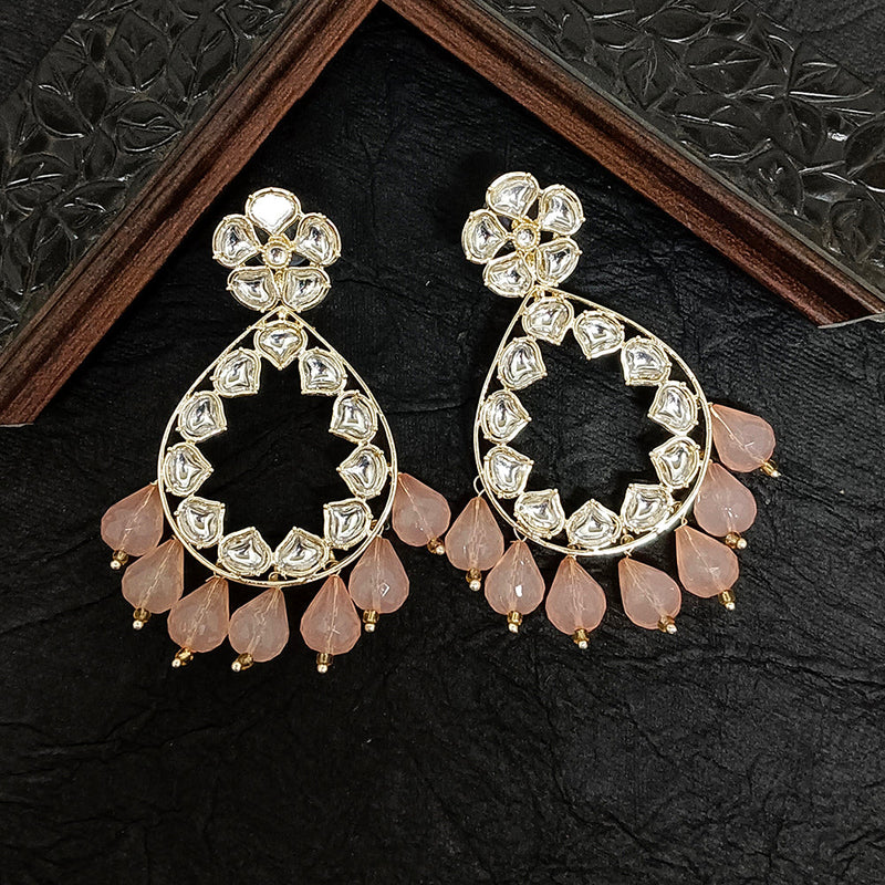 Darshana Jewels Gold Plated Kundan Stone Dangler Earrings