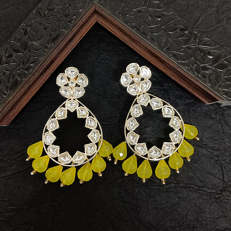 Darshana Jewels Gold Plated Kundan Stone Dangler Earrings