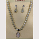Crescent Creation Intricately Designed Necklace Set with Delicate Pearl Detailing