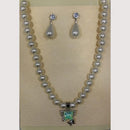 Crescent Creation Intricately Designed Necklace Set with Delicate Pearl Detailing