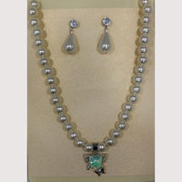 Crescent Creation Intricately Designed Necklace Set with Delicate Pearl Detailing
