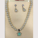 Crescent Creation Intricately Designed Necklace Set with Delicate Pearl Detailing