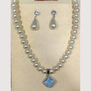 Crescent Creation Intricately Designed Necklace Set with Delicate Pearl Detailing