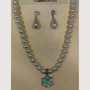 Crescent Creation Intricately Designed Necklace Set with Delicate Pearl Detailing