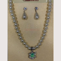 Crescent Creation Intricately Designed Necklace Set with Delicate Pearl Detailing