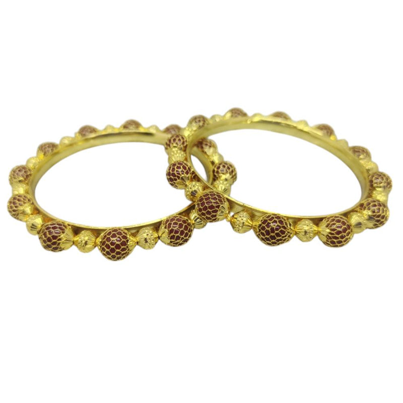 Amity Arts Gold Plated Bangles Set (2 Piece Only)