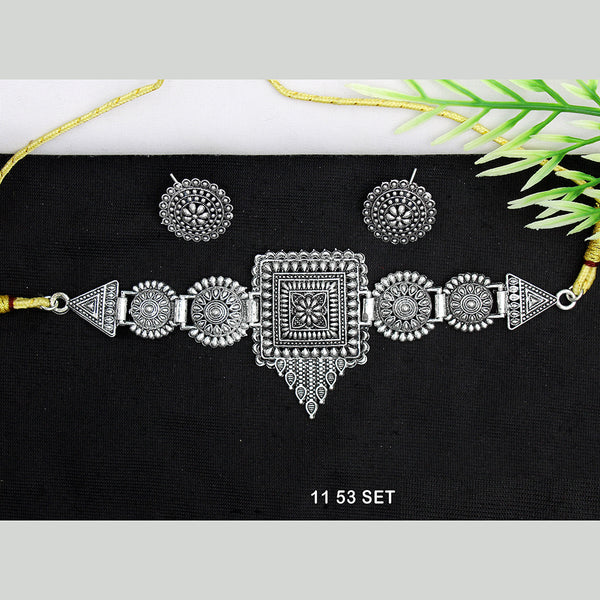 Mahavir Oxidised Plated Necklace Set