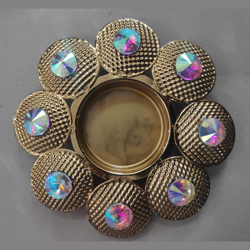 Viky Brass Metal Gold Plated Designer Diya